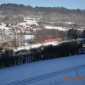Regionalexpress vor Düsselbach im Winter 2021